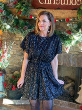 Load image into Gallery viewer, Dance the Night Away Black Sequin Dress