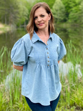 Load image into Gallery viewer, Della Denim Top
