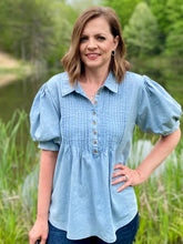 Load image into Gallery viewer, Della Denim Top