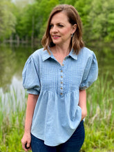 Load image into Gallery viewer, Della Denim Top
