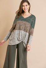 Load image into Gallery viewer, Forest Leopard Knot Top