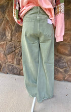 Load image into Gallery viewer, Olive High Rise Wide Leg Jeans