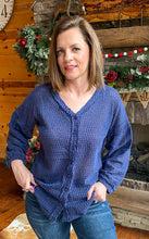 Load image into Gallery viewer, Blue Waters Textured Top