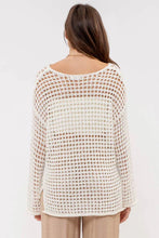 Load image into Gallery viewer, Let's Go to the Beach Sheer Crochet Pullover