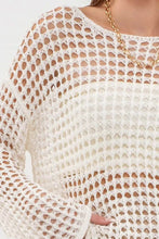 Load image into Gallery viewer, Let's Go to the Beach Sheer Crochet Pullover