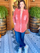 Load image into Gallery viewer, Bonfire Waffle Acid Wash Shacket