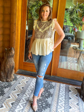 Load image into Gallery viewer, Lena Leopard Peplum Top