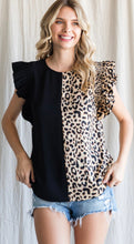 Load image into Gallery viewer, Black Bliss Leopard Top