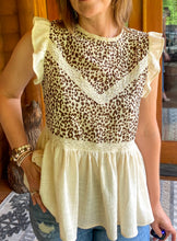 Load image into Gallery viewer, Lena Leopard Peplum Top