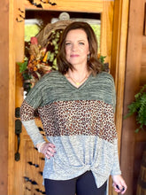 Load image into Gallery viewer, Forest Leopard Knot Top