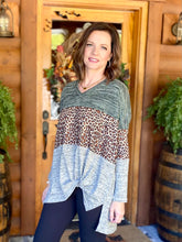 Load image into Gallery viewer, Forest Leopard Knot Top