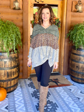 Load image into Gallery viewer, Forest Leopard Knot Top