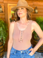 Load image into Gallery viewer, Dusty Rose Ribbed Bodysuit