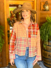 Load image into Gallery viewer, Pumpkin Patch Plaid Top