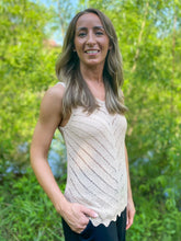 Load image into Gallery viewer, Tan Chevron Knit Tank