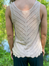 Load image into Gallery viewer, Tan Chevron Knit Tank