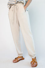 Load image into Gallery viewer, Oatmeal Linen Joggers