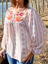 Load image into Gallery viewer, Fancy Floral Embroidered Top