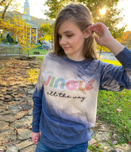 Load image into Gallery viewer, Jingle All The Way Bleached Long Sleeve T-Shirt