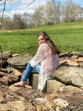 Load image into Gallery viewer, Morning Dew White Crochet/Lace Duster