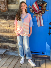 Load image into Gallery viewer, Stevie Triblend Color Block Top