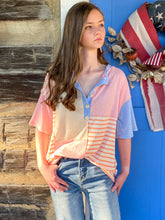 Load image into Gallery viewer, Stevie Triblend Color Block Top