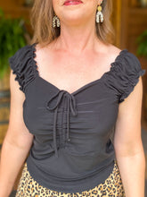 Load image into Gallery viewer, Take Me Out Ruched Tie Top