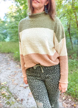 Load image into Gallery viewer, Olive Distressed Cheetah Joggers