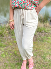 Load image into Gallery viewer, Oatmeal Linen Joggers