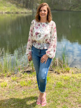 Load image into Gallery viewer, Pastel Floral Peplum Top