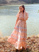Load image into Gallery viewer, Peach Blossoms Maxi Dress