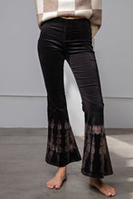 Load image into Gallery viewer, Corduroy Tie Dye Black Bell Bottoms