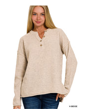 Load image into Gallery viewer, Autumn Days Are Here Again Henley Sweater

