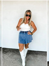Load image into Gallery viewer, Denim and Pearls Skort

