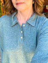 Load image into Gallery viewer, Heather Green Henley
