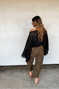 Cheetah Barrel Jeans