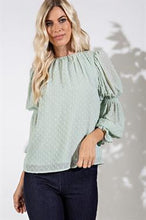 Load image into Gallery viewer, Mint Swiss Dot Glam Top
