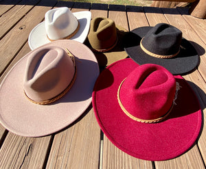 Dandy Panama Hat with Braided Leather Belt