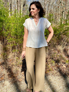 Terry Textured Taupe Pants