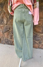 Load image into Gallery viewer, Olive High Rise Wide Leg Jeans
