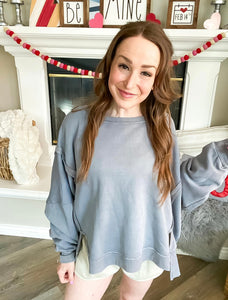 Oversized Detail Cut Sweatshirt