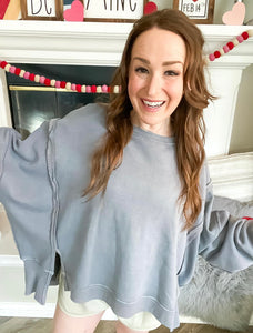 Oversized Detail Cut Sweatshirt