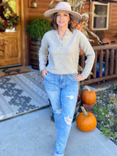 Load image into Gallery viewer, Autumn Days Are Here Again Henley Sweater
