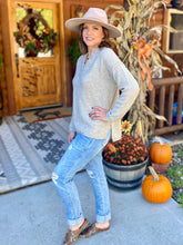 Load image into Gallery viewer, Autumn Days Are Here Again Henley Sweater
