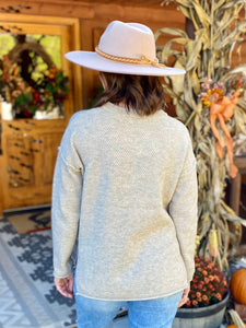 Autumn Days Are Here Again Henley Sweater