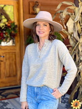 Load image into Gallery viewer, Autumn Days Are Here Again Henley Sweater
