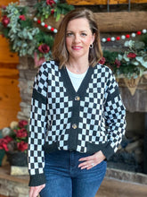 Load image into Gallery viewer, Vicki Varsity Checkered Cardigan
