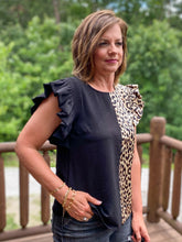 Load image into Gallery viewer, Black Bliss Leopard Top
