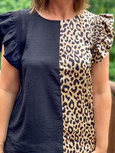 Load image into Gallery viewer, Black Bliss Leopard Top

