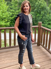 Load image into Gallery viewer, Black Bliss Leopard Top
